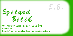 szilard bilik business card